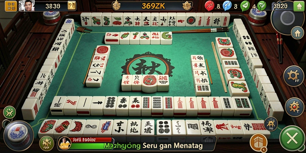 Screenshot gameplay menunjukkan keseruan bermain Mahjong di 369ZK.