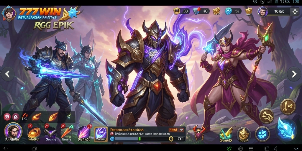 Tampilan gameplay menarik dalam 777WIN dengan karakter beraksi.