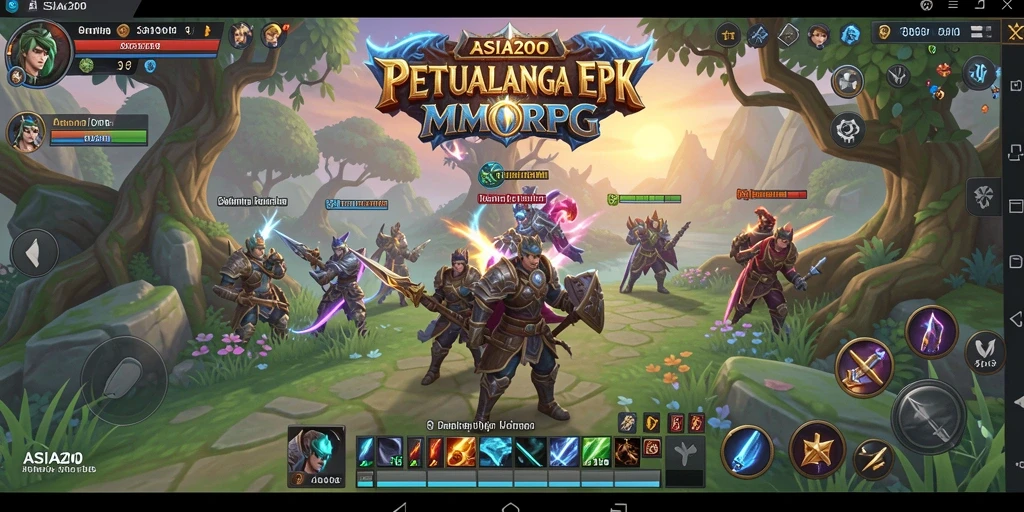 Tampilan gameplay epik dari ASIA200 dalam petualangan MMORPG.