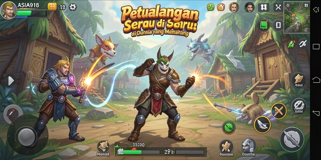 Tangkapan layar dari gameplay ASIA918 yang menampilkan aksi seru dan petualangan menantang.