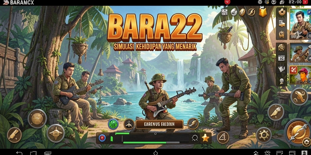 Screenshot gameplay BARA22 memperlihatkan momen seru dalam simulasi kehidupan.