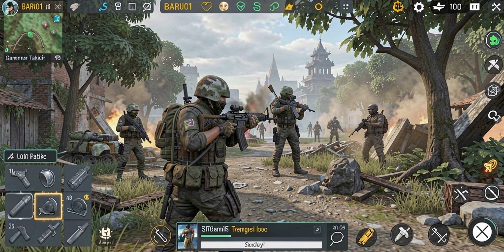 Tampilan gameplay seru dari BARU01 dengan taktik yang menantang.