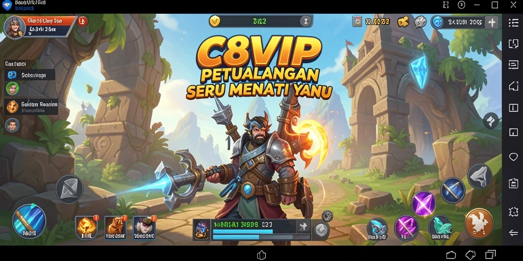 Tampilan gameplay C8VIP yang penuh aksi dan petualangan menantang.