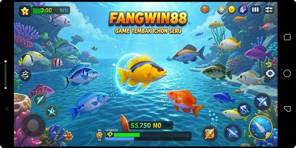 Tampilan gameplay FANGWIN88 yang seru dalam Tembak Ikan.