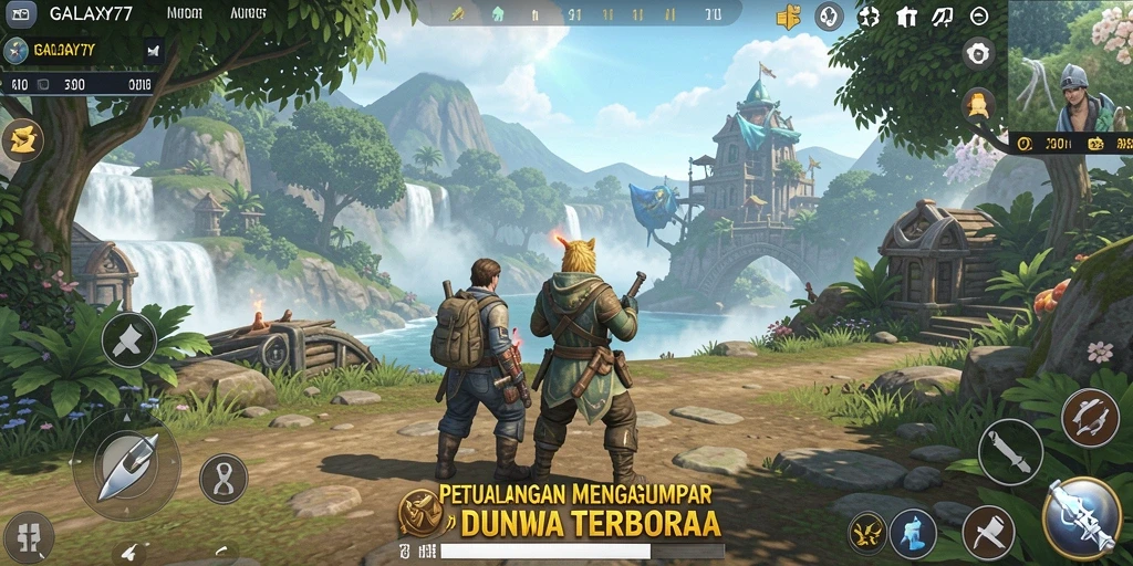 Gameplay menarik di dunia terbuka GALAXY77.