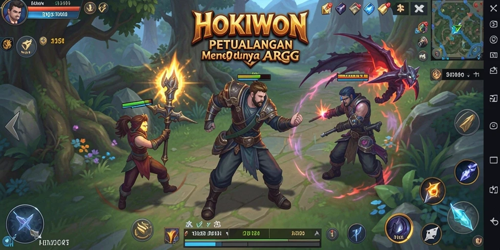 Screenshot gameplay HOKIWON menampilkan aksi pertarungan yang mendebarkan.