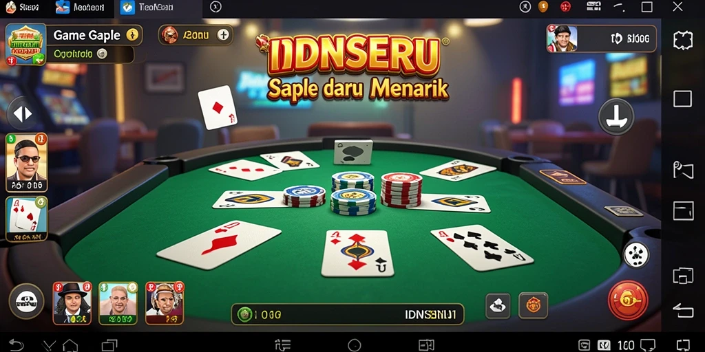 Screenshot gameplay IDNSERU menampilkan pengalaman Gaple yang mendebarkan.