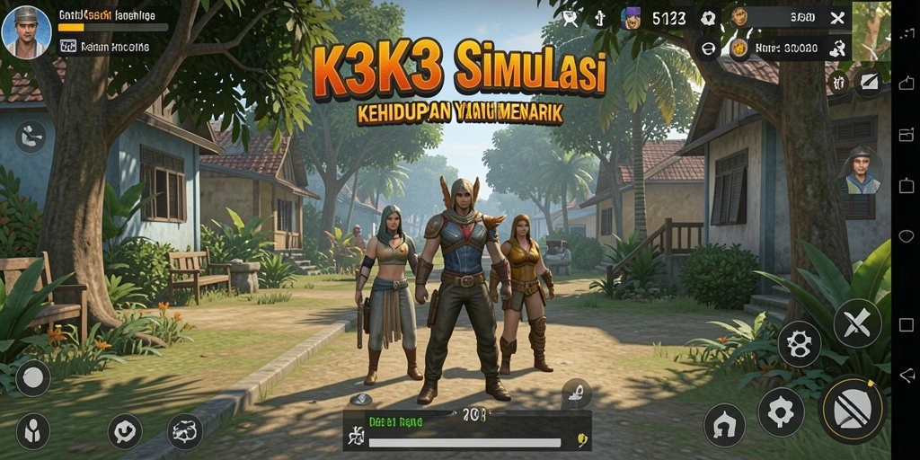 Tampilan gameplay <strong>K3K3</strong> yang menarik dan interaktif.