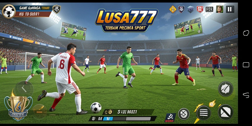 Screenshot gameplay LUSA777 yang penuh aksi dan interaksi olahraga.