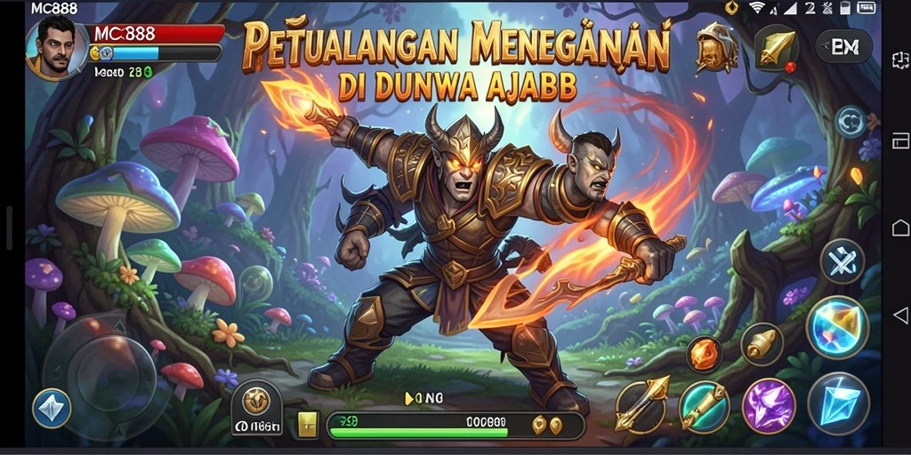 Tampilan gameplay menarik di dunia petualangan MC888.