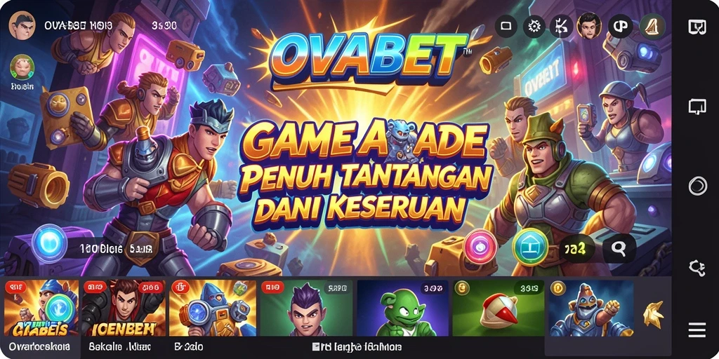 Tangkapan layar utama menunjukkan bagaimana serunya gameplay OVABET.