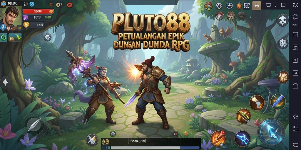 Tampilan gameplay PLUTO88 yang penuh petualangan RPG.