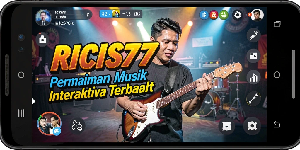 Screenshot RICIS77 menampilkan pengguna yang asyik bermain musik.