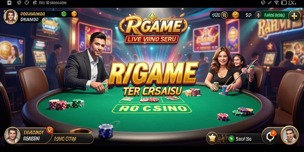 Tampilan menarik dari permainan Live Casino RPGAME dengan dealer profesional.