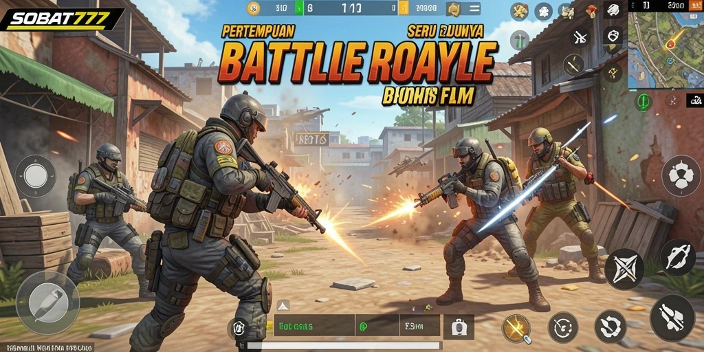 Tampilan gameplay seru dari SOBAT777 dalam aksi Battle Royale.