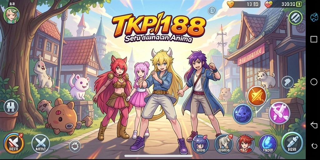 Tampilan gameplay seru dalam dunia Anime yang memikat.