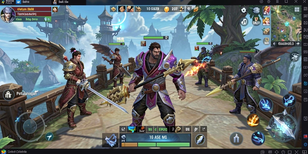 Tampilan menarik dari gameplay V07 yang penuh aksi MMORPG.