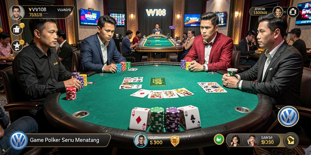 Tampilan gameplay seru dan menarik di VW108 poker.
