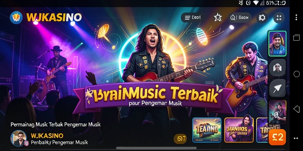 Tampilan menawan dari gameplay WJKASINO yang penuh musik.